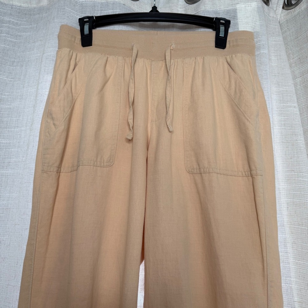 Pact Canopy Organic Cotton Linen Blend Jogger Pants Beige Women's‎ Size Small - Picture 3 of 8